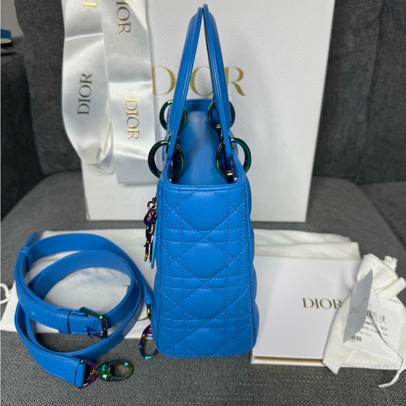 DIOR Lady Dior cannage small RAINBOW iridescent hardware - Picture 6 of 17